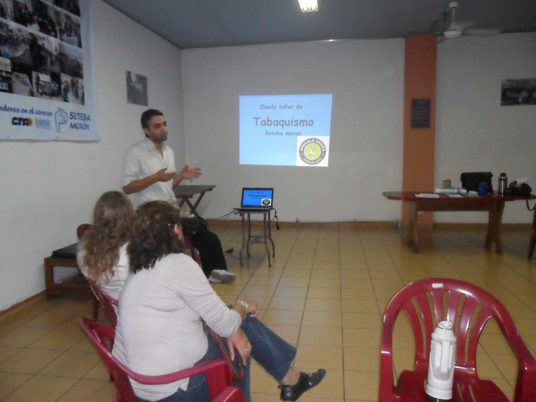 SECCIONALES Y CAP TALLER DE CESACION TABAQUICA EN MORON Suteba