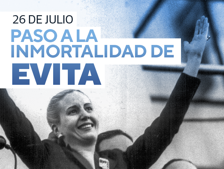 26 DE JULIO: PASO A LA INMORTALIDAD DE EVITA - Suteba